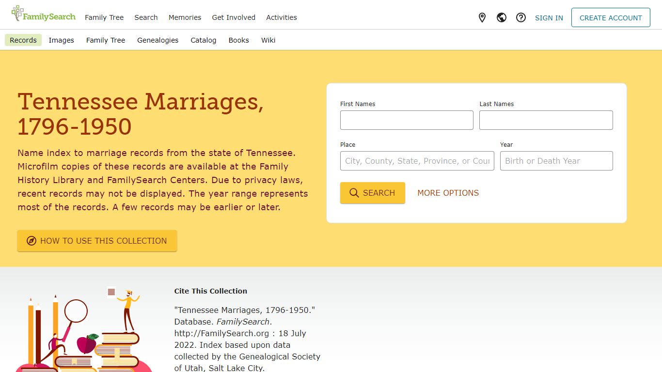 Tennessee Marriages, 1796-1950 • FamilySearch